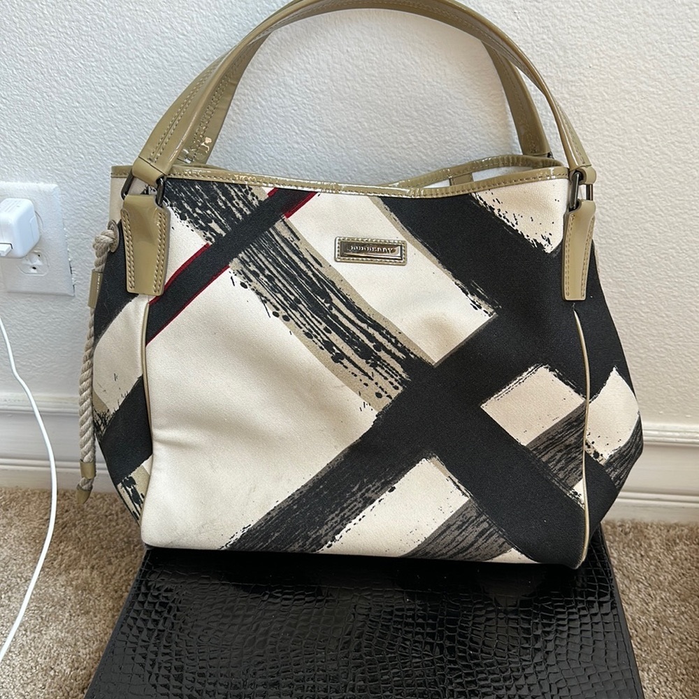 Burberry brushstroke tote bag.